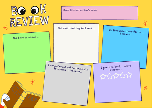 book-review-template-teaching-resources