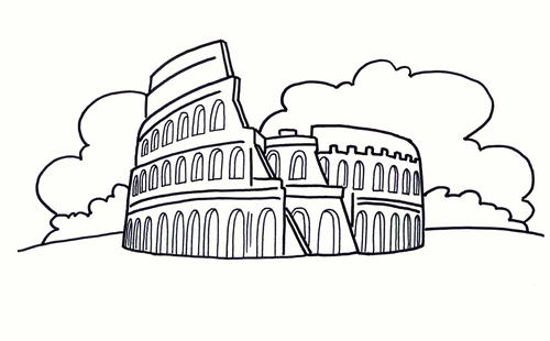 The Colosseum Colouring Sheet - Early Years
