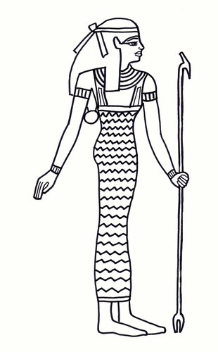 Egyptian Lady Colouring Sheet - Early Years