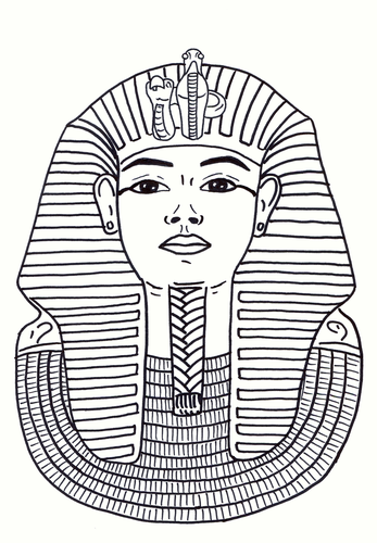 Egyptian Mask Colouring Sheet - Early Years