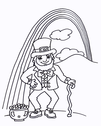 Irish Leprechaun Colouring Sheet - Early Years