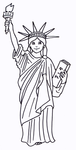 The Statue of Liberty Colouring Sheet - Early Years