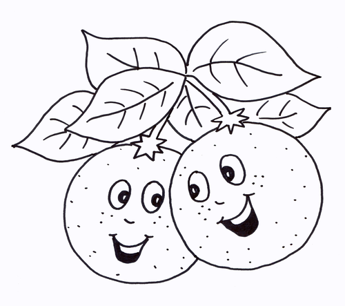 Oranges Colouring Sheet - Early Years