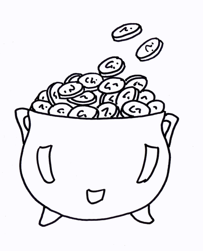 A Pot of Gold Colouring Sheet - Early Years