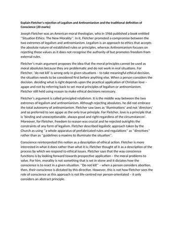 Fletcher's Situation Ethics