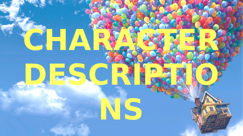 Writing A Character Description PPT Teaching Resources