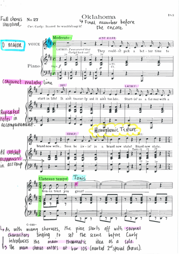 Oklahoma - Annotated Score - Richard Rodgers - OKLAHOMA