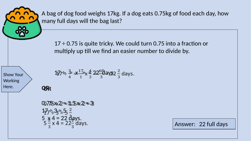 Mixed Word Problems 3 Year 5 and 6