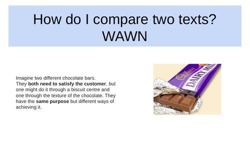 Comparison Revision (Adapted from BBC Bitesize)