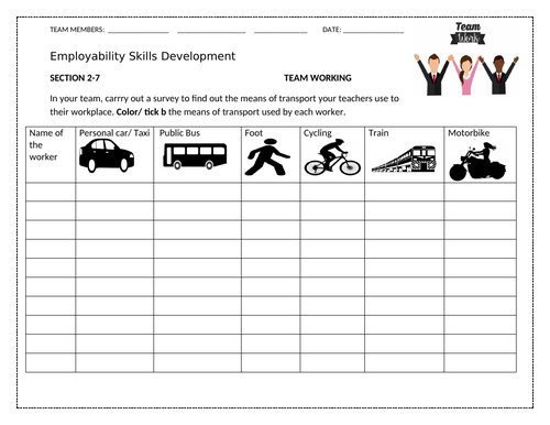 What Is A Team Worksheet