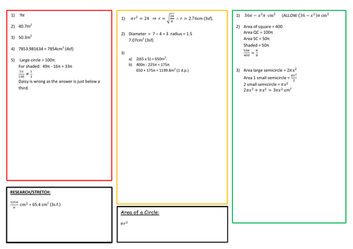 Area of Circle (GCSE 1-9)