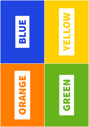 English Flashcards: COLOURS