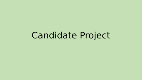 City and Guilds Candidate Project