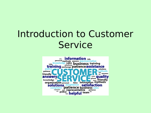 City and Guilds Intro to Customer Service