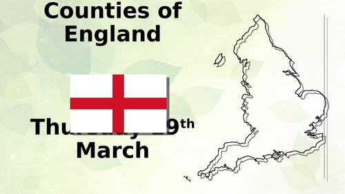 Counties in England PowerPoint Year 3