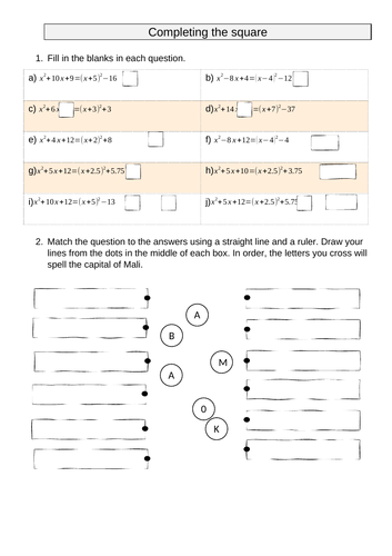 Completing the square