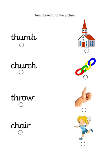 Phonics - Match the picture to the word