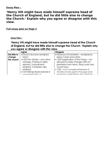 Henry VIII might have made himself supreme head of the Church of England, but he did little else to