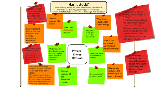 GCSE Physics Energy - Recall questions