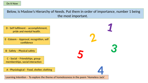 Ballads - Homeless Jack | Teaching Resources