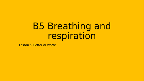 Effects of smoking, asthma and exercise on the lungs - KS3 5/16