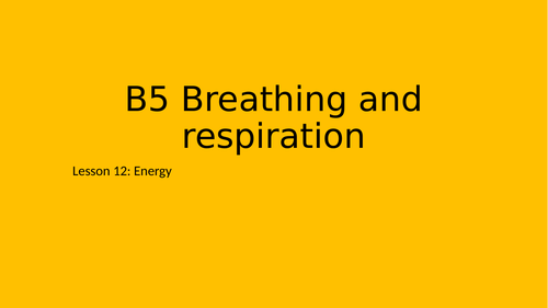 Aerobic respiration - KS3 12/16