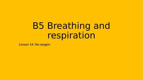 Anaerobic respiration - KS3 14/16