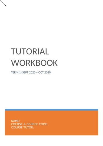 Tutorial/Form time booklet
