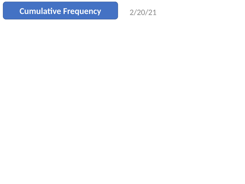 GCSE Cumulative frequency and box plot -With Answers and Exam practise questions