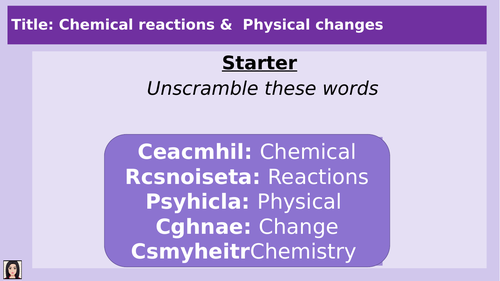 Physical vs chemical changes