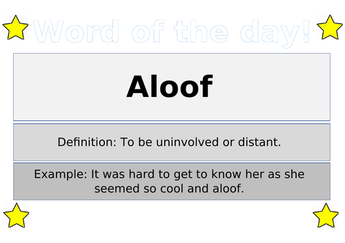 Year 4 Word of the Day posters