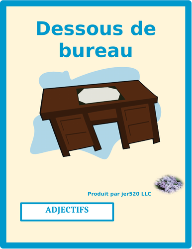 Adjectifs (French Adjectives) Desk Mat