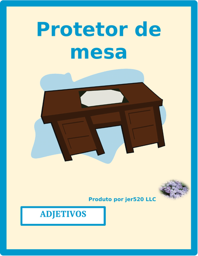 Adjetivos (Portuguese Adjectives) Desk Mat