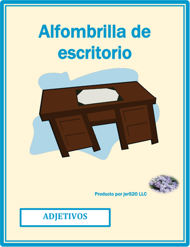Adjetivos (Spanish Adjectives) Desk Mat