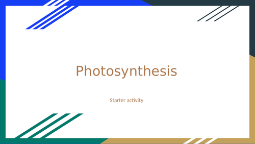 Photosynthesis- adaptation of a leaf KS3/IGCSE