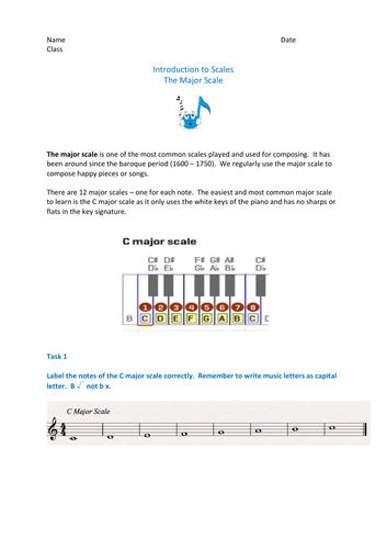 Fun music project - exploring the C Major Scale