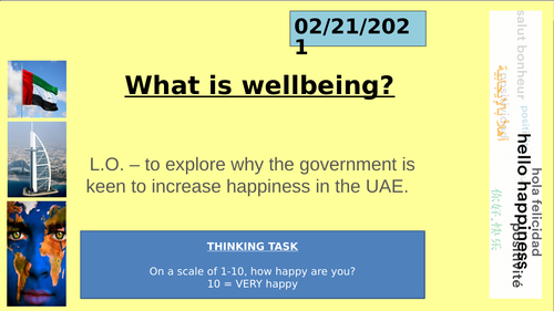 UAE Social Studies - What is wellbeing?