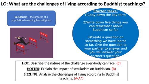 WJEC GCSE RE Unit One - Buddhism Beliefs and Teachings  - Challenges of living