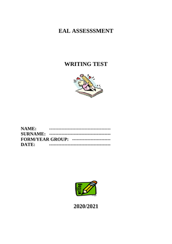 EAL Secondary initial assessment paper