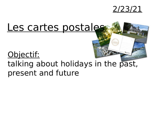 Studio AQA GCSE Module 5 le grand large Point de départ 2