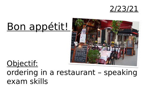 Studio AQA GCSE Module 5 bon appétit