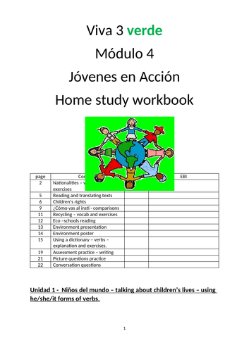 Viva 3 Verde Mod 4 Jovenes en accion Workbook