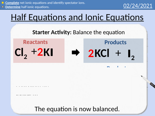 GCSE Chemistry: Half Equations and Ionic Equations