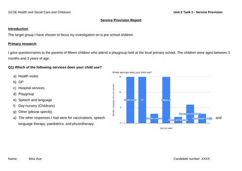 WJEC GCSE Health and Social Care and Childcare: Unit 2 Service Provision