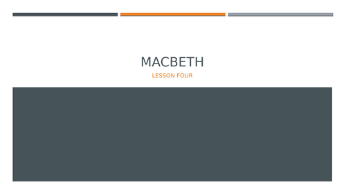 Macbeth: Remote Teaching-L4 | Teaching Resources