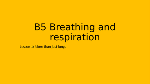 Lung structure and function  - KS3 1/16