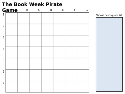 World Book Week Pirate Game