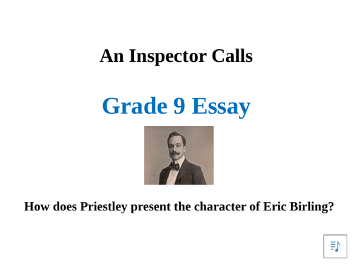 Eric birling model essay image