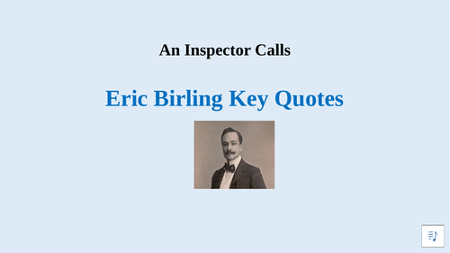 Eric Birling: Key Quotes
