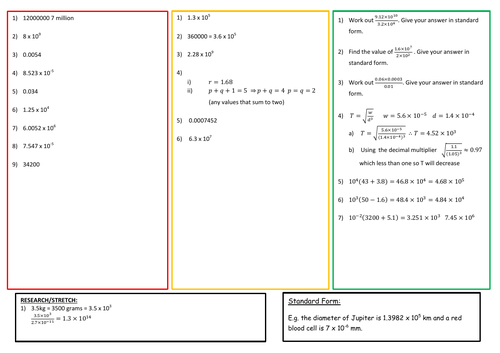 Standard Form (GCSE 1-9)